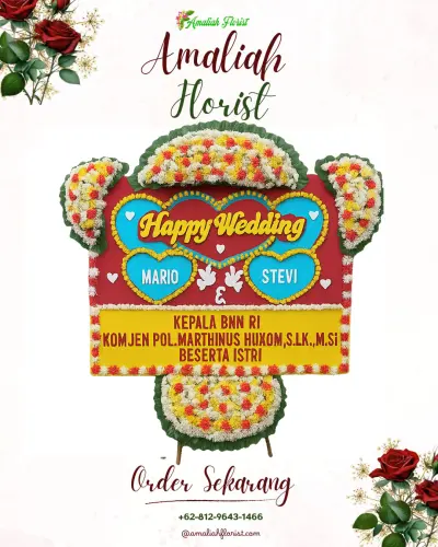 Karangan Papan Bunga Pernikahan di Debong Kidul